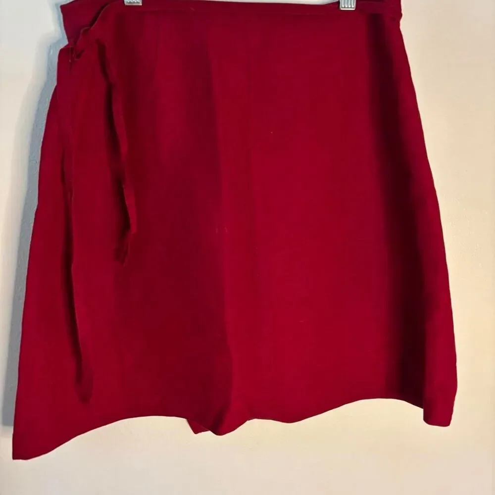 Kookai Women's Red and Burgundy Skirt